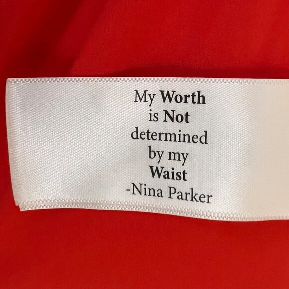 Nina Parker Size XL Women Red Orange High Rise Wide Leg Cropped Pull on Pants - Picture 10 of 11